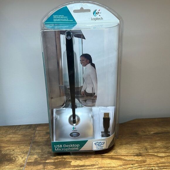 Logitech Consumer USB Desktop Microphone 980186-0403 for PC Mac NEW SEALED - Picture 1 of 9